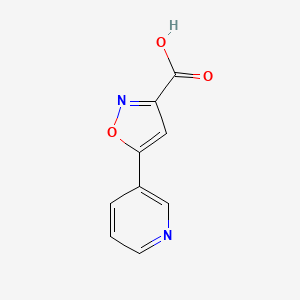 5-(3-Pyridyl)isoxazole-3-carboxylic Acid chemical structure (CAS 893638-39-6)
