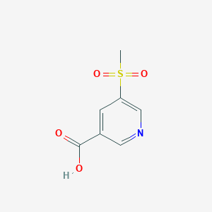 5-(Methylsulfonyl)nicotinic acid chemical structure (CAS 893723-59-6)