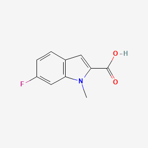 6-Fluoro-1-methyl-1H-indole-2-carboxylic acid chemical structure (CAS 893731-12-9)
