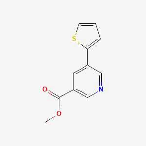 Methyl 5-(thiophen-2-yl)nicotinate chemical structure (CAS 893735-01-8)