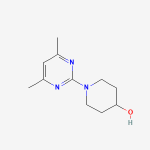 1-(4,6-Dimethylpyrimidin-2-yl)piperidin-4-ol chemical structure (CAS 893755-94-7)