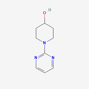 1-(Pyrimidin-2-yl)piperidin-4-ol chemical structure (CAS 893755-98-1)