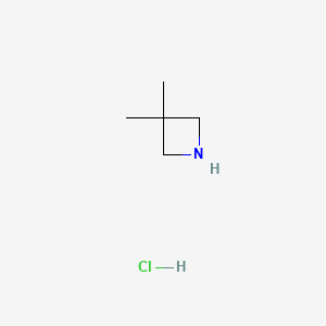 3,3-Dimethylazetidine hydrochloride chemical structure (CAS 89381-03-3)
