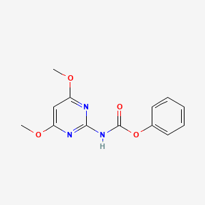 Phenyl (4,6-dimethoxypyrimidin-2-yl)carbamate chemical structure (CAS 89392-03-0)