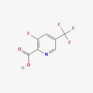 3-Fluoro-5-(trifluoromethyl)picolinic acid chemical structure (CAS 89402-28-8)