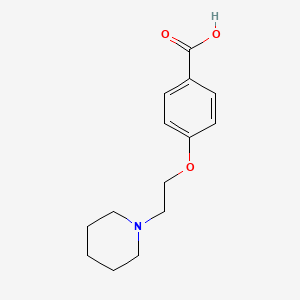 4-(2-(Piperidin-1-yl)ethoxy)benzoic acid chemical structure (CAS 89407-98-7)