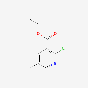 Ethyl 2-chloro-5-methylnicotinate chemical structure (CAS 894074-85-2)