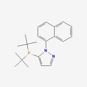 5-(Di-tert-butylphosphanyl)-1-(naphthalen-1-yl)-1H-pyrazole chemical structure (CAS 894085-97-3)