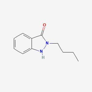 2-Butyl-2,3-dihydro-1H-indazol-3-one chemical structure (CAS 89438-55-1)