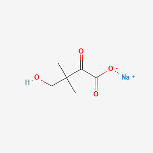 Sodium 4-hydroxy-3,3-dimethyl-2-oxobutanoate chemical structure (CAS 89444-19-9)