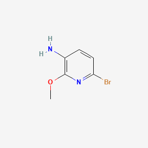 6-Bromo-2-methoxypyridin-3-amine chemical structure (CAS 89466-18-2)