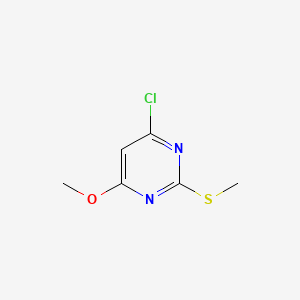 4-Chloro-6-methoxy-2-(methylthio)pyrimidine chemical structure (CAS 89466-42-2)