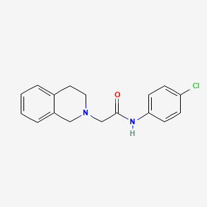 N-(4-Chlorophenyl)-2-(3,4-dihydroisoquinolin-2(1H)-yl)acetamide chemical structure (CAS 89474-23-7)