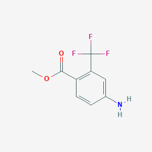 Methyl 4-amino-2-(trifluoromethyl)benzoate chemical structure (CAS 894796-87-3)