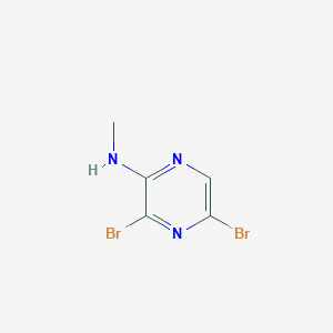 3,5-Dibromo-N-methylpyrazin-2-amine chemical structure (CAS 894808-28-7)