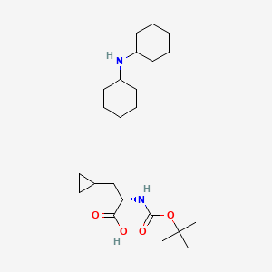 Dicyclohexylamine (S)-2-((tert-butoxycarbonyl)amino)-3-cyclopropylpropanoate chemical structure (CAS 89483-07-8)