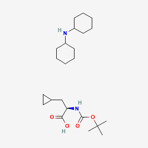 Dicyclohexylamine (R)-2-((tert-butoxycarbonyl)amino)-3-cyclopropylpropanoate chemical structure (CAS 89483-09-0)