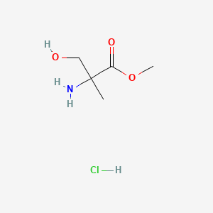 Methyl 2-amino-3-hydroxy-2-methylpropanoate hydrochloride chemical structure (CAS 89500-37-8)