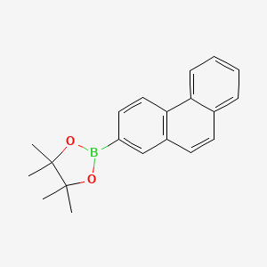 4,4,5,5-Tetramethyl-2-(phenanthren-2-yl)-1,3,2-dioxaborolane chemical structure (CAS 895137-83-4)