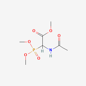 Methyl 2-acetamido-2-(dimethoxyphosphoryl)acetate chemical structure (CAS 89524-99-2)