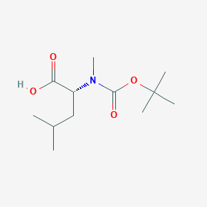 (R)-2-((tert-Butoxycarbonyl)(methyl)amino)-4-methylpentanoic acid chemical structure (CAS 89536-84-5)