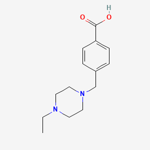 4-(4-Ethylpiperazin-1-ylmethyl)benzoic acid chemical structure (CAS 895519-97-8)
