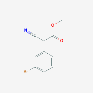 Methyl 2-(3-bromophenyl)-2-cyanoacetate chemical structure (CAS 895579-16-5)