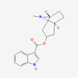 rel-(1R,3r,5S)-8-Methyl-8-azabicyclo[3.2.1]octan-3-yl 1H-indole-3-carboxylate chemical structure (CAS 89565-68-4)