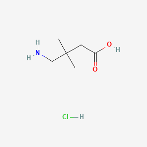 4-Amino-3,3-dimethylbutanoic acid hydrochloride chemical structure (CAS 89584-21-4)