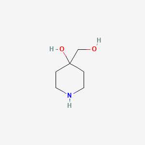 4-(Hydroxymethyl)piperidin-4-ol chemical structure (CAS 89584-31-6)