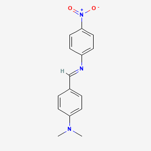 N,N-Dimethyl-4-(((4-nitrophenyl)imino)methyl)aniline chemical structure (CAS 896-05-9)