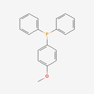 (4-Methoxyphenyl)(diphenyl)phosphine chemical structure (CAS 896-89-9)