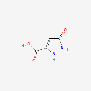 5-Hydroxy-1H-pyrazole-3-carboxylic acid chemical structure (CAS 89603-60-1)
