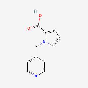 1-(Pyridin-4-ylmethyl)-1H-pyrrole-2-carboxylic acid chemical structure (CAS 896049-21-1)