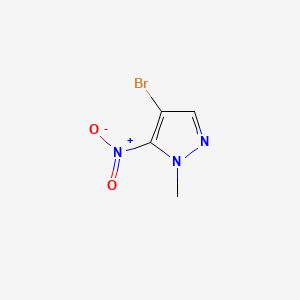 4-Bromo-1-methyl-5-nitro-1H-pyrazole chemical structure (CAS 89607-11-4)
