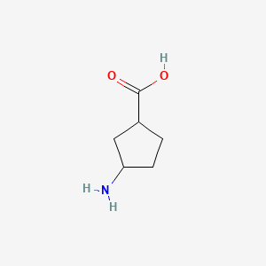 3-Aminocyclopentanecarboxylic acid chemical structure (CAS 89614-96-0)