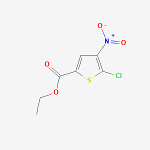 Ethyl 5-chloro-4-nitrothiophene-2-carboxylate chemical structure (CAS 89640-03-9)