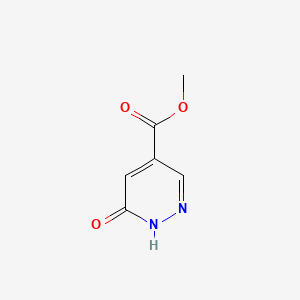 Methyl 6-oxo-1,6-dihydropyridazine-4-carboxylate chemical structure (CAS 89640-81-3)