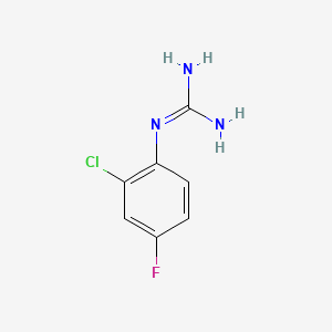 1-(2-Chloro-4-fluorophenyl)guanidine chemical structure (CAS 896720-31-3)