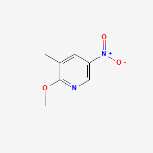2-Methoxy-3-methyl-5-nitropyridine chemical structure (CAS 89694-10-0)