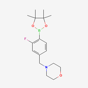 4-(3-Fluoro-4-(4,4,5,5-tetramethyl-1,3,2-dioxaborolan-2-yl)benzyl)morpholine chemical structure (CAS 897016-97-6)