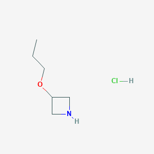 3-Propoxyazetidine hydrochloride chemical structure (CAS 897019-55-5)