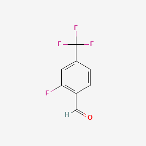 2-Fluoro-4-(trifluoromethyl)benzaldehyde chemical structure (CAS 89763-93-9)
