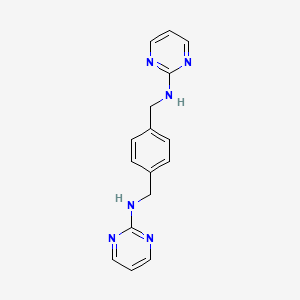 N,N'-(1,4-Phenylenebis(methylene))bis(pyrimidin-2-amine) chemical structure (CAS 897657-95-3)