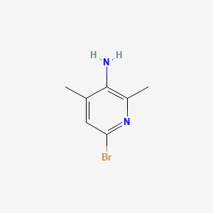 6-Bromo-2,4-dimethylpyridin-3-amine chemical structure (CAS 897733-12-9)