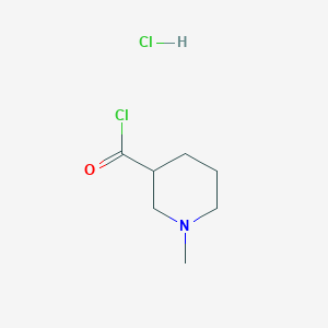 1-MEthylpiperidine-3-carbonyl chloride hydrochloride chemical structure (CAS 89774-29-8)