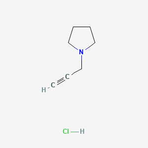 1-(Prop-2-yn-1-yl)pyrrolidine hydrochloride chemical structure (CAS 89775-13-3)
