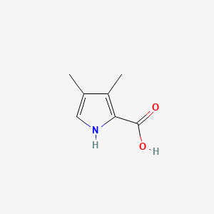 3,4-Dimethyl-1H-pyrrole-2-carboxylic acid chemical structure (CAS 89776-55-6)