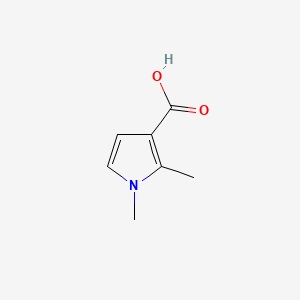 1,2-Dimethyl-1H-pyrrole-3-carboxylic acid chemical structure (CAS 89776-57-8)