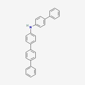 N-([1,1'-Biphenyl]-4-yl)-[1,1':4',1''-terphenyl]-4-amine chemical structure (CAS 897921-63-0)